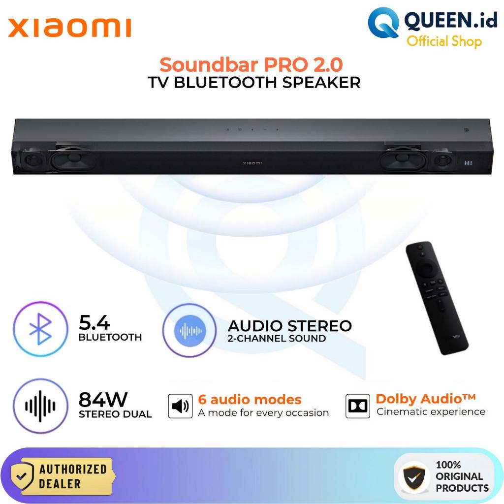 Xiaomi TV Soundbar Pro 2.0 Speaker Bluetooth Stereo 84W Dual Ch Audio Sound NFC Wireless Wired ARC