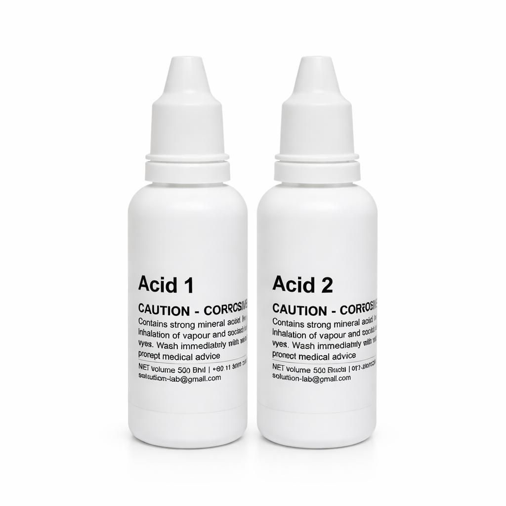 Set Cairan Uji Emas Acid 1 - Acid 2 30ml tanpa batu | Tester Emas Asli & Kadar Emas