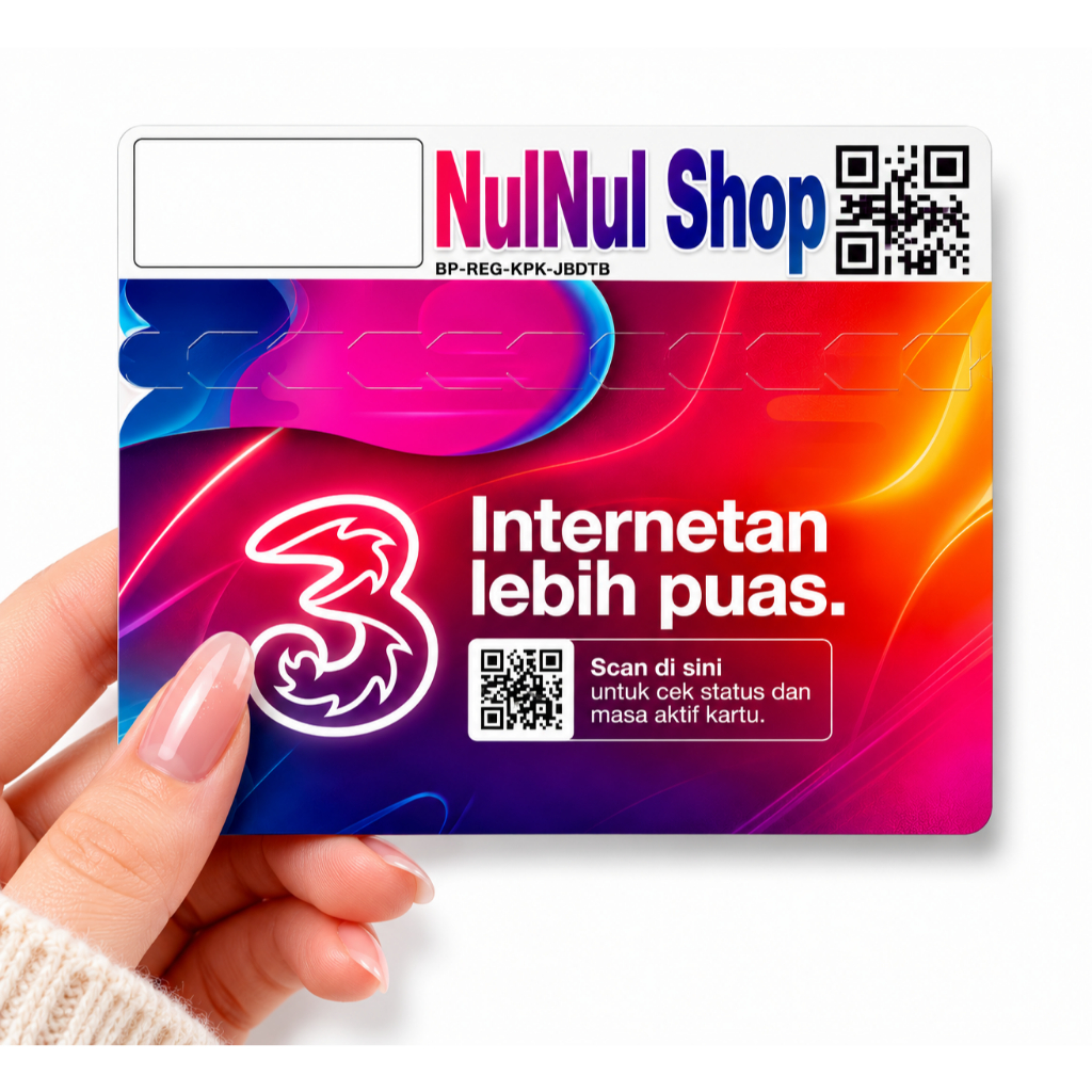 Kartu Perdana Tri 11 Digit Kosongan, Segel, Exp. 30 Nov 2026, Kartu Prabayar 4G/5G #TR0A