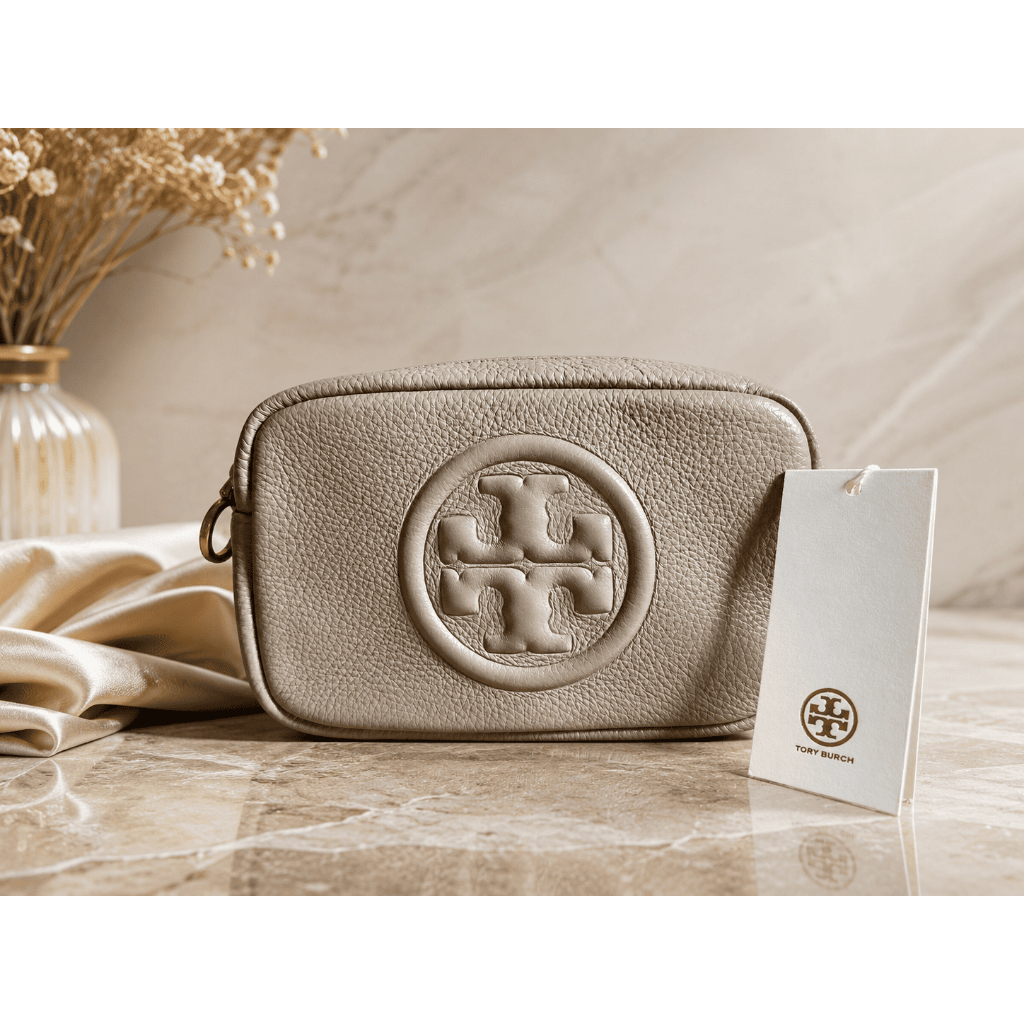 Tas Wanita T0ry Burch P3rry Bombe Mini Bag Premium Crossbody Bag Sling Bag Cream