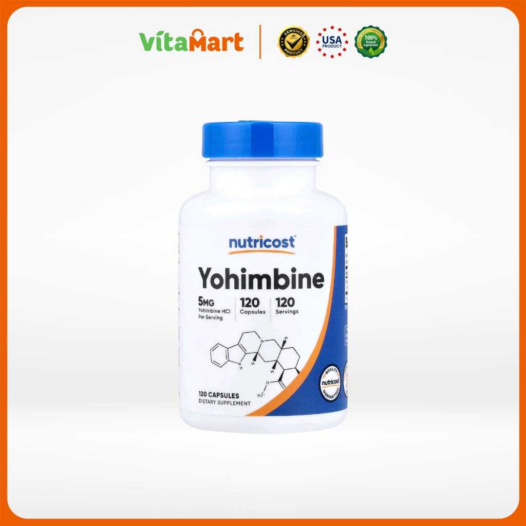 Nutricost Yohimbine 5mg 120 Capsules, USA