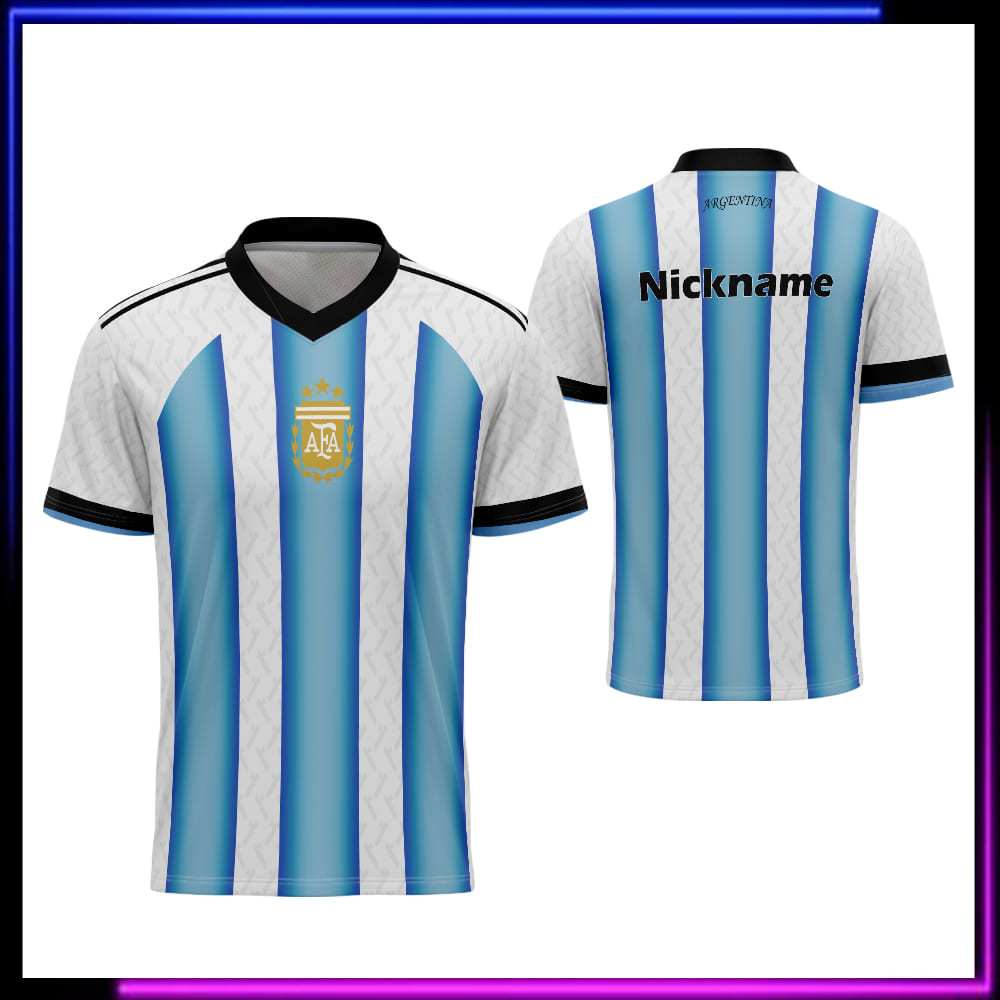 Jersey Argentina - Kaos Jersey Bola Argentina - Jersey Timnas Argentina Custom Nama