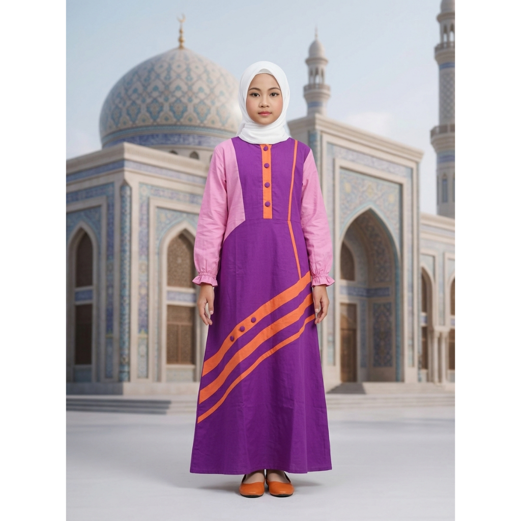Gamis Katun Standar Gontor Putri mixed colour
