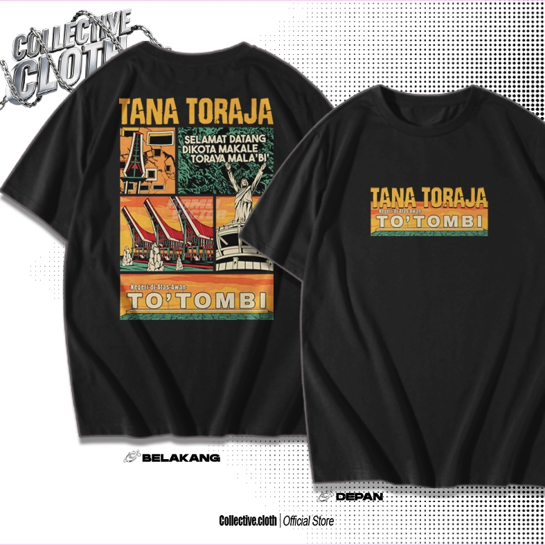 Collective.cloth Kaos Toraja Culture Unisex T-Shirt Adat Toraja Cotton Combed 24s Adem Lembut Nyaman
