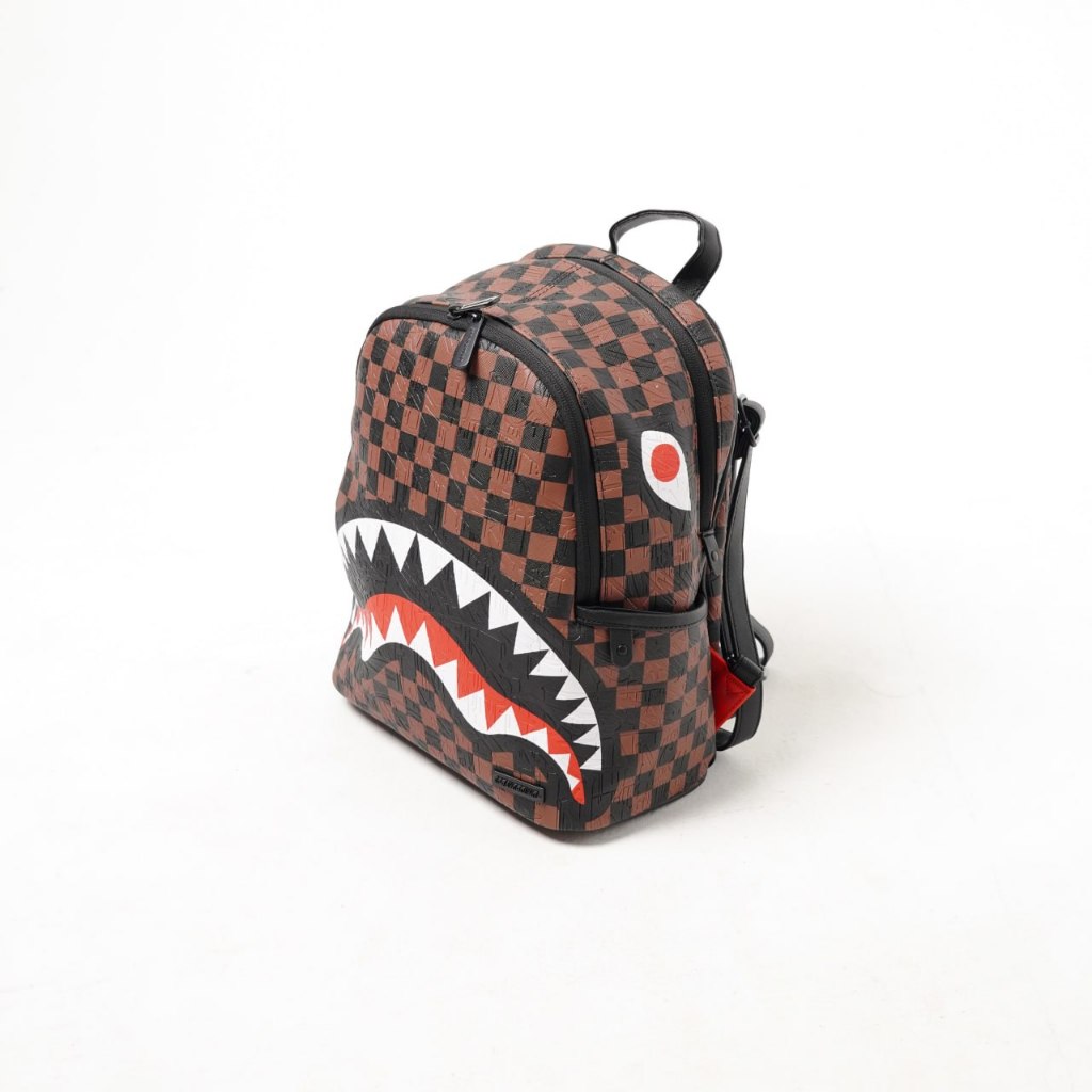 Tas SPRAYGROUND SHARK IN PARIS PAINTED BROWN BLACK SAVAGE BACKPACK 100% ORIGINAL