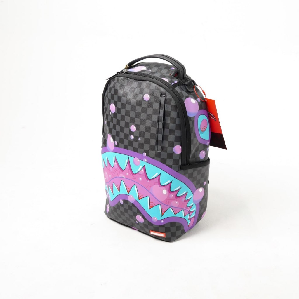 Tas SPRAYGROUND PURPLE SLIME SHARK BLACK BACKPACK 100% ORIGINAL