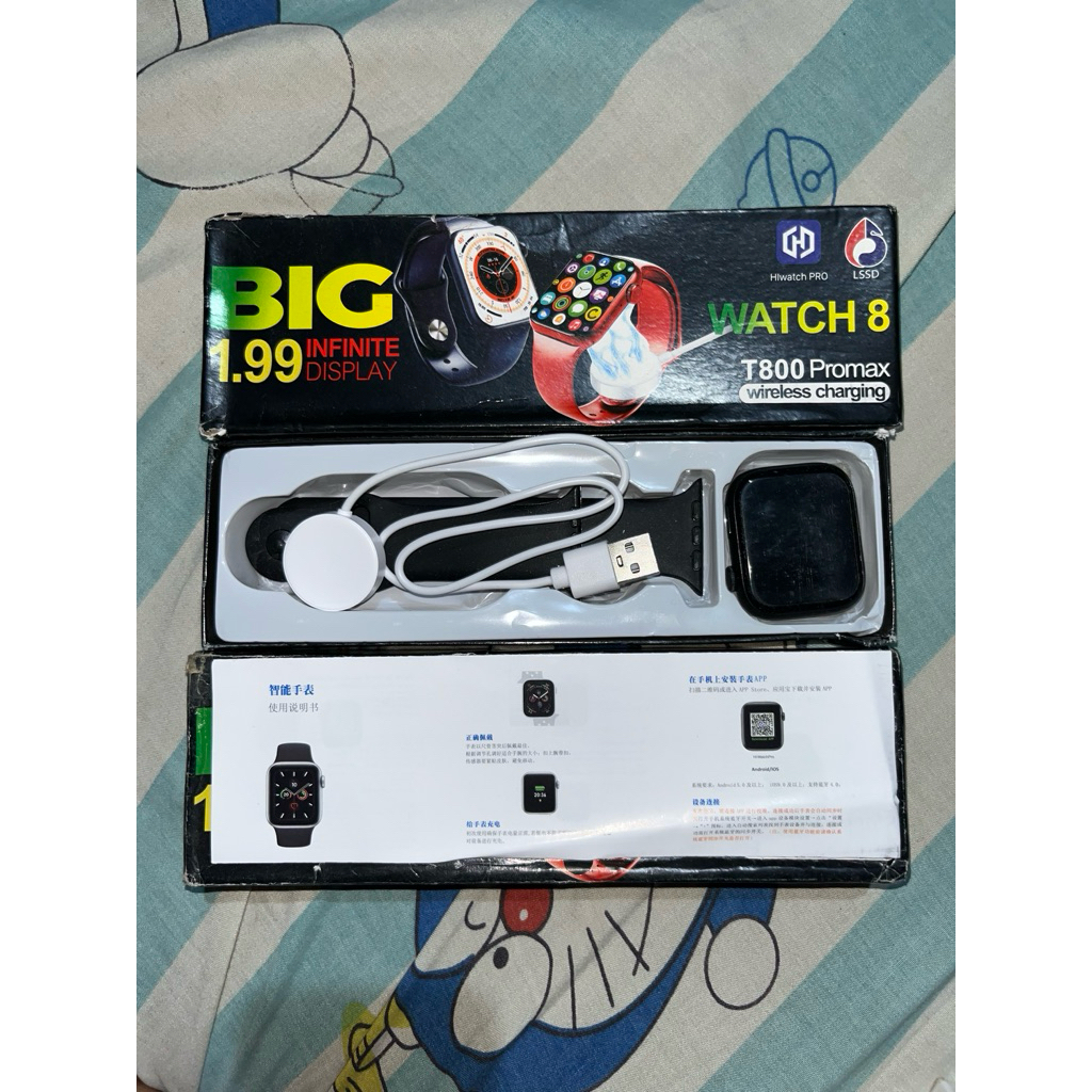 Smartwatch T800 wireles charghing