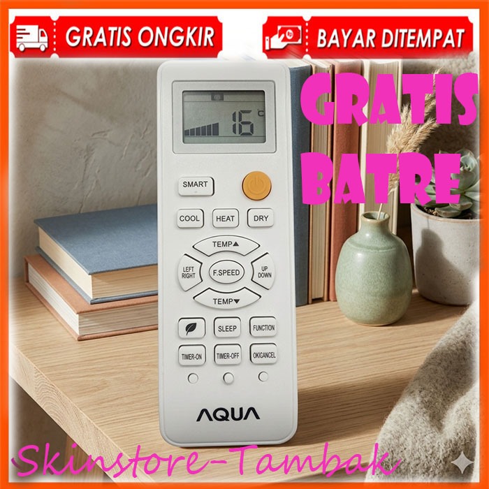 COD Remote AC AQUA Original Kualitas Premium - Remot AC Aqua Standard / Inverter Turbo Cool Mode Awe