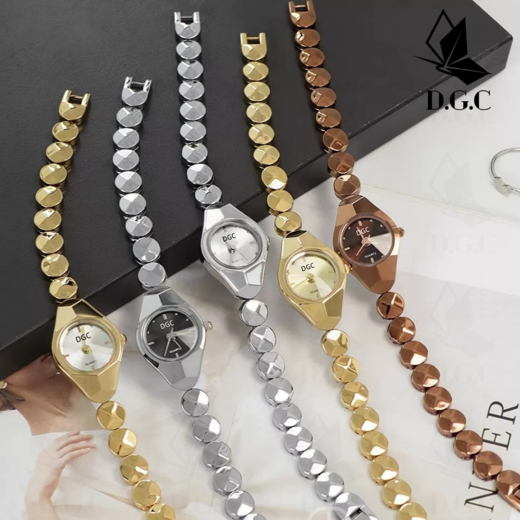 DGC 30254 Jam Tangan Wanita Rantai Stainless Strap Bulat Unik Quartz Fashion Trendy Dgc Jam Tangan