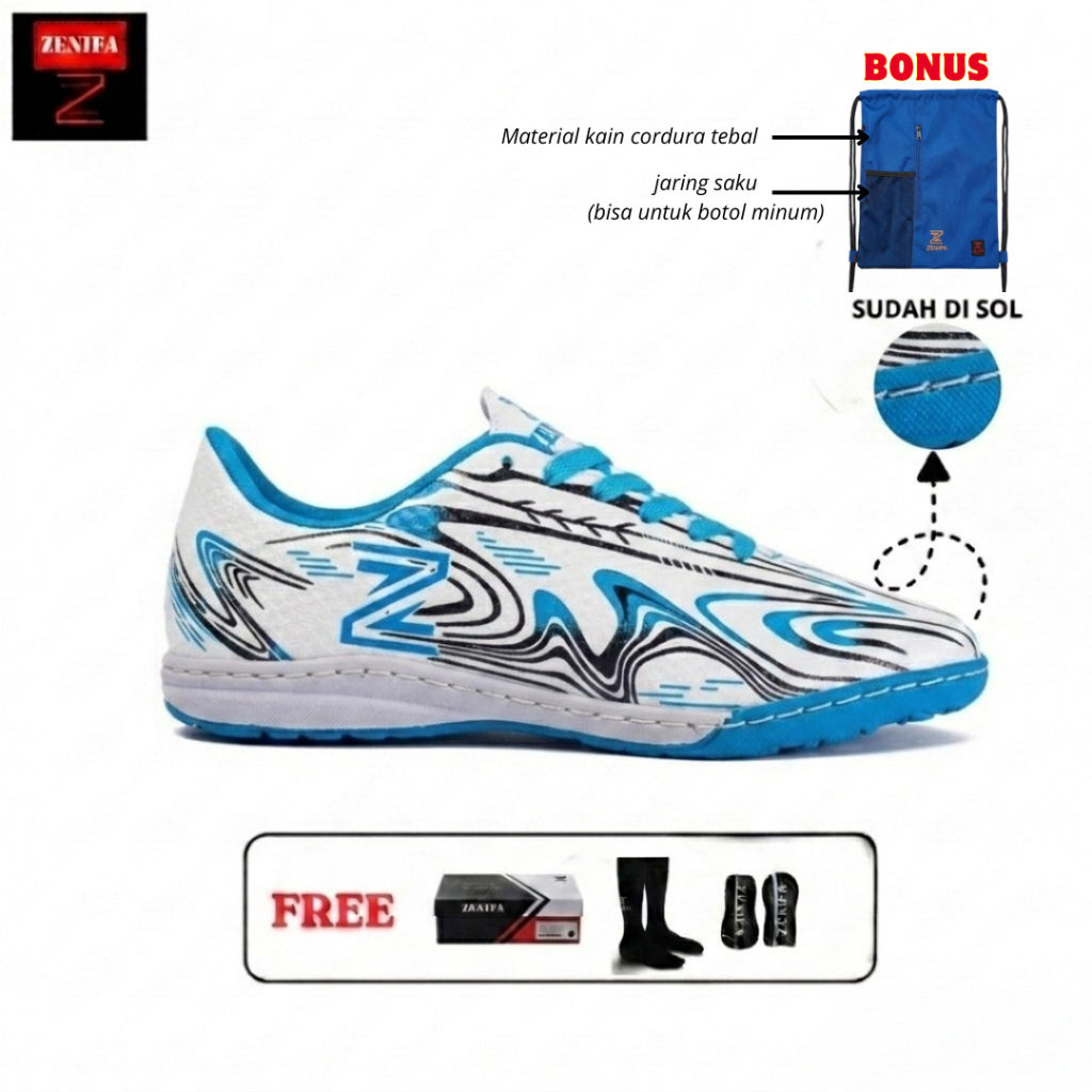 Zenifa - Sepatu Futsal Pria Dewasa Zenifa Spinder Paket Komplit