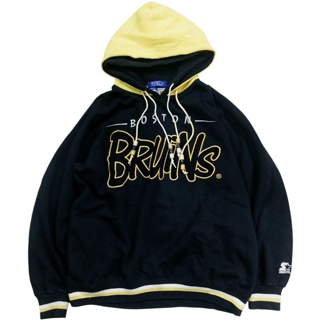 vintage hodie y2k starter x NHL boston bruins 90s
