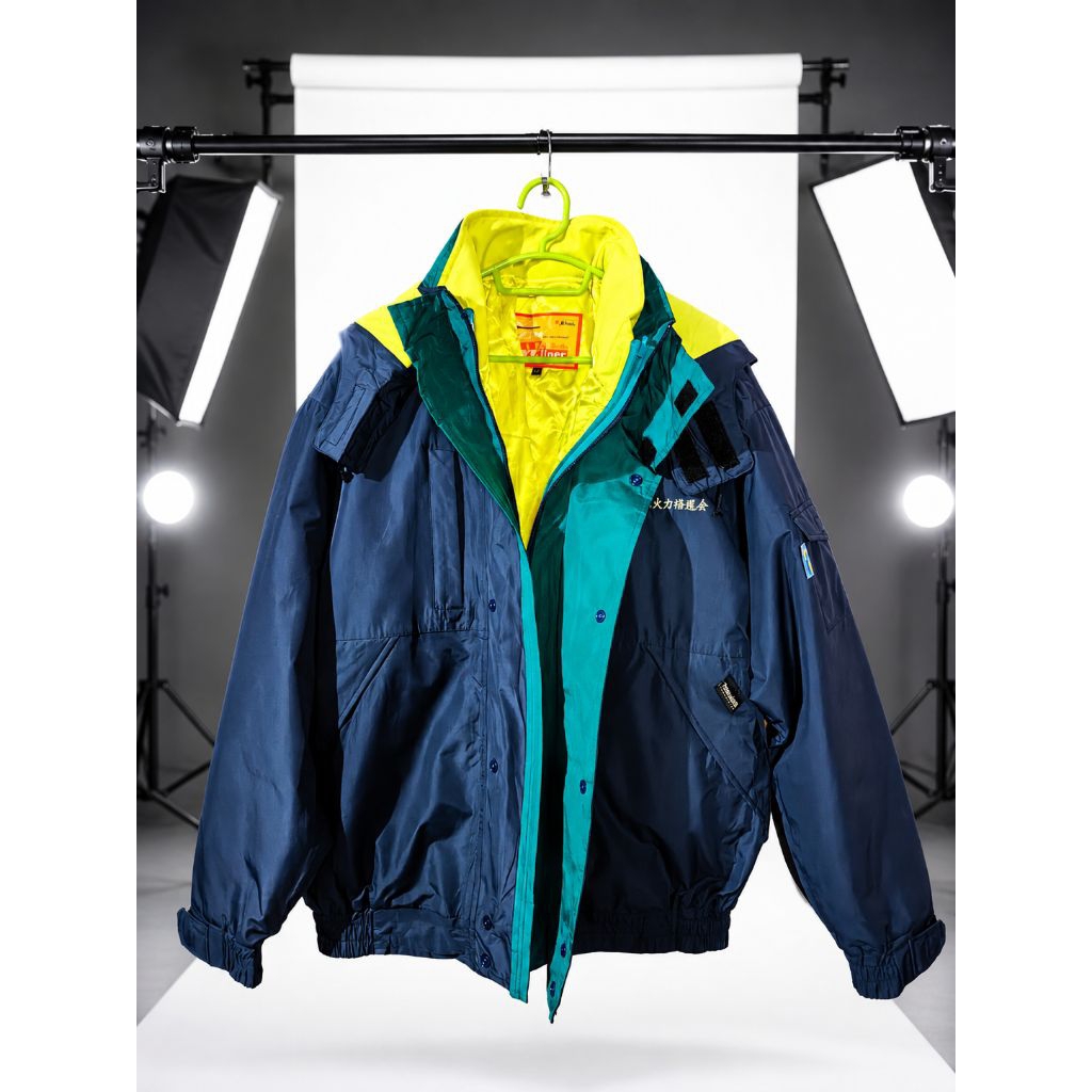 Jichodo 48050 Double Liner Waterproof Insulated Blouson (dengan Tudung), 100% Poliester, Bahan Antis
