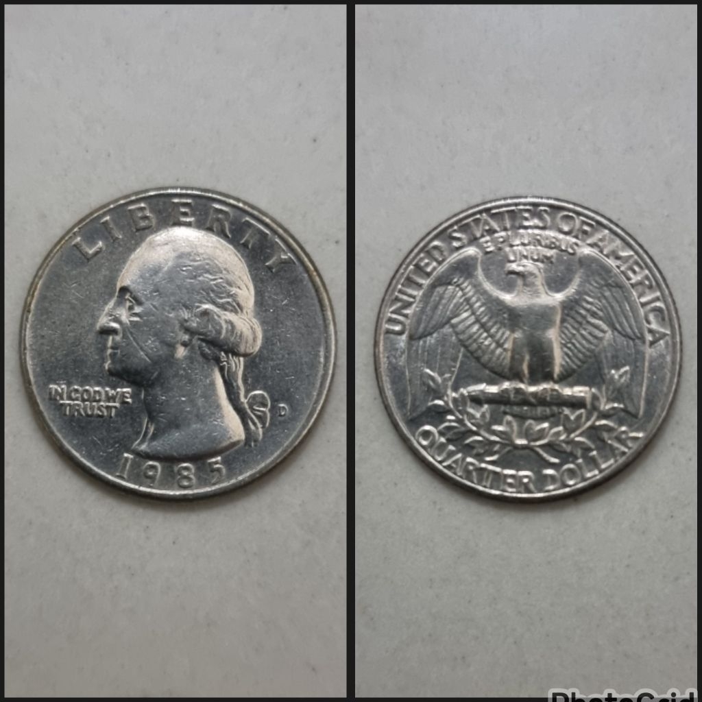 Koin liberty quarter dollar 1985