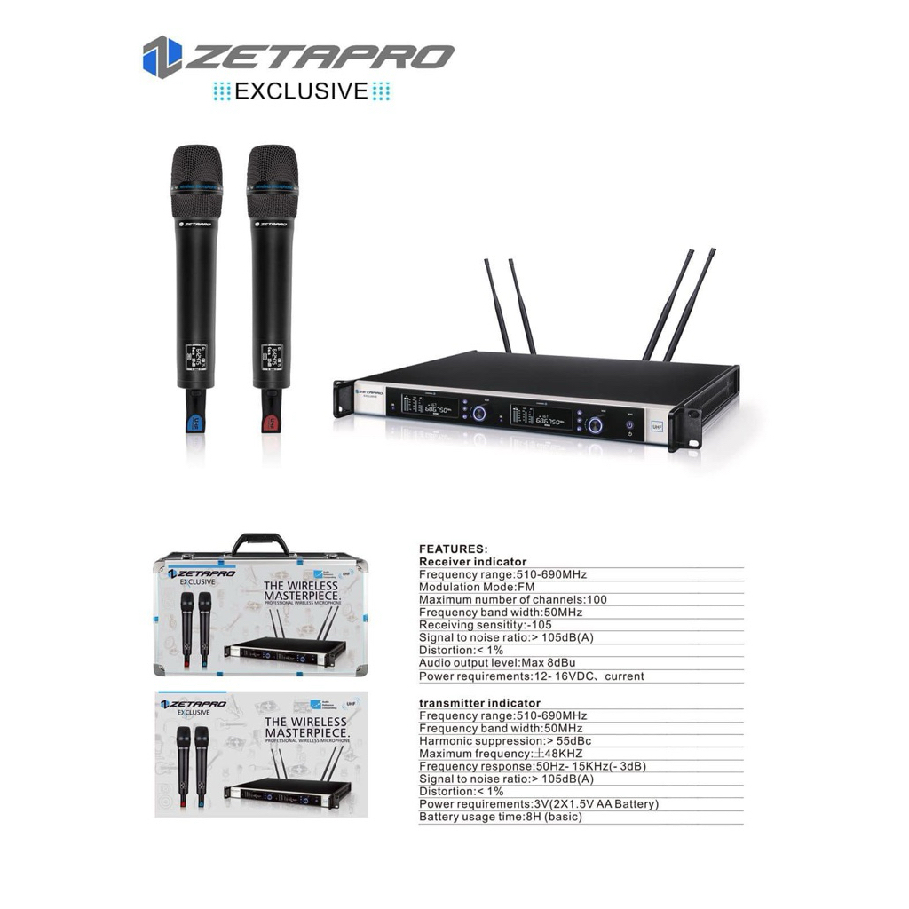 Mic wireless Zetapro exclusive