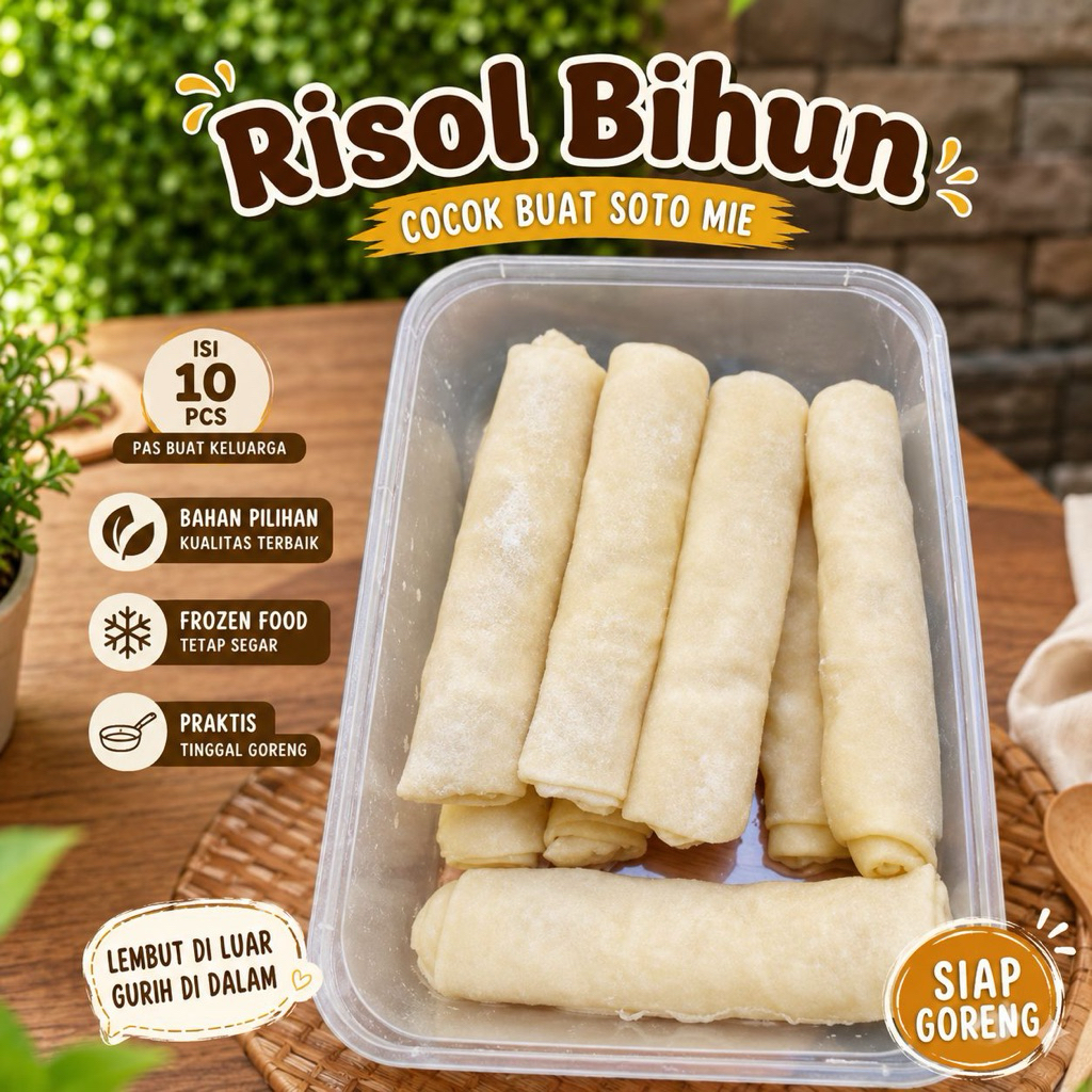 RISOL BIHUN ISI 10 UNTUK TOPPING SOTO MIE. HOMEMADE