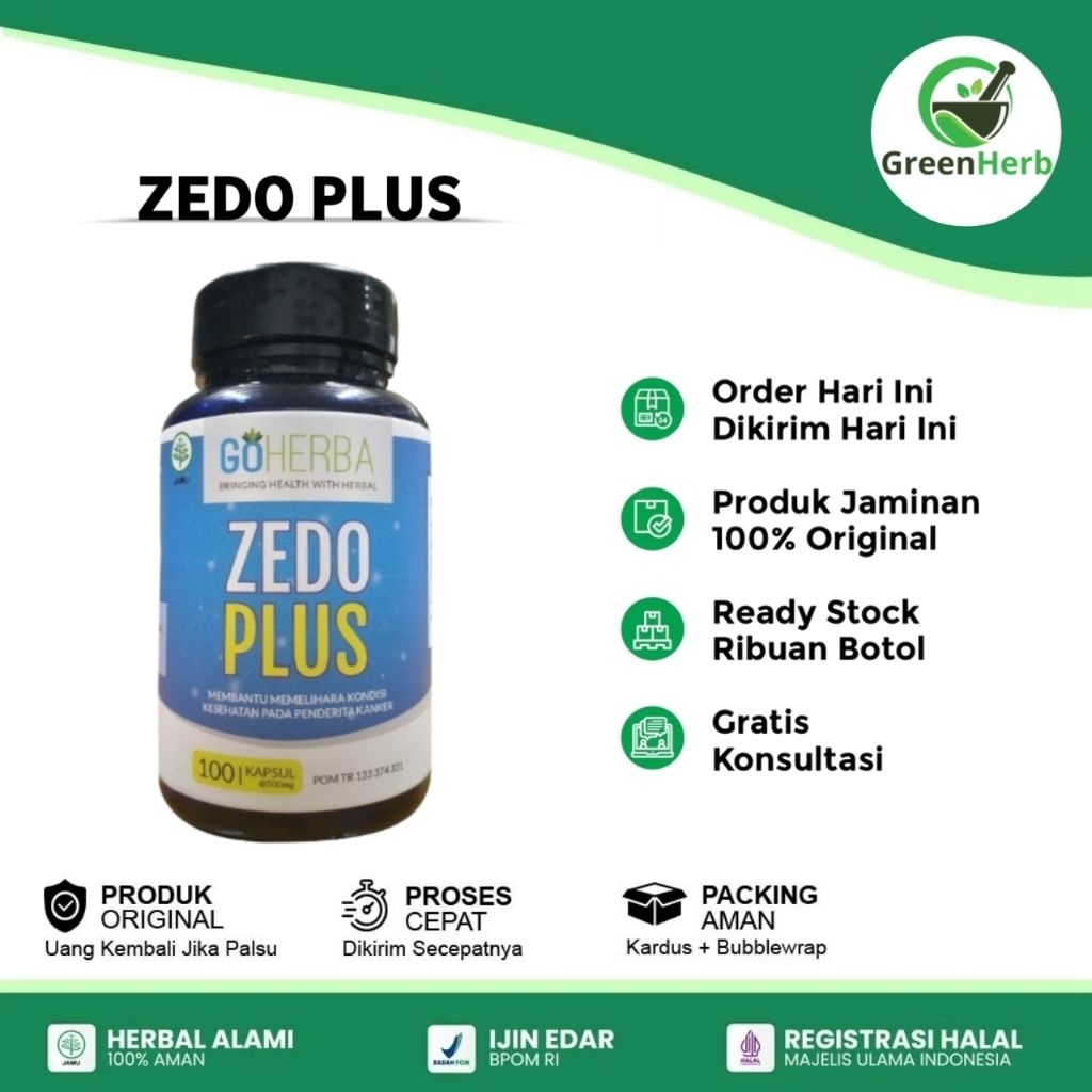 Zedo Plus Obat Herbal Kanker Paling Ampuh 100 Kapsul Original