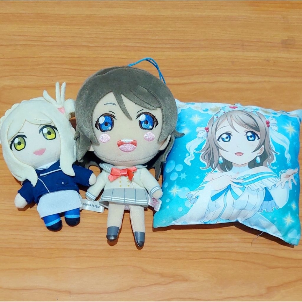[READY STOCK] Love Live SIP Sunshine Nuigurumi Nesoberi Official - Watanabe You Ohara Mari Boneka Pl
