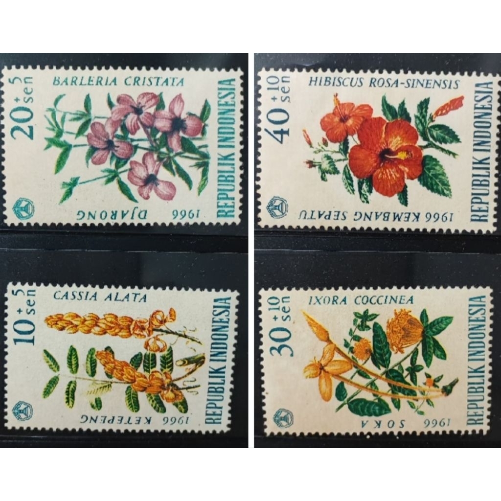 Prangko Bunga Indonesia tahun 1966