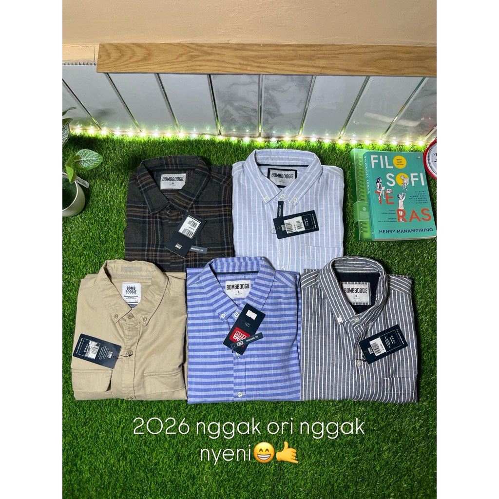 kemeja panjang pria bomboogie