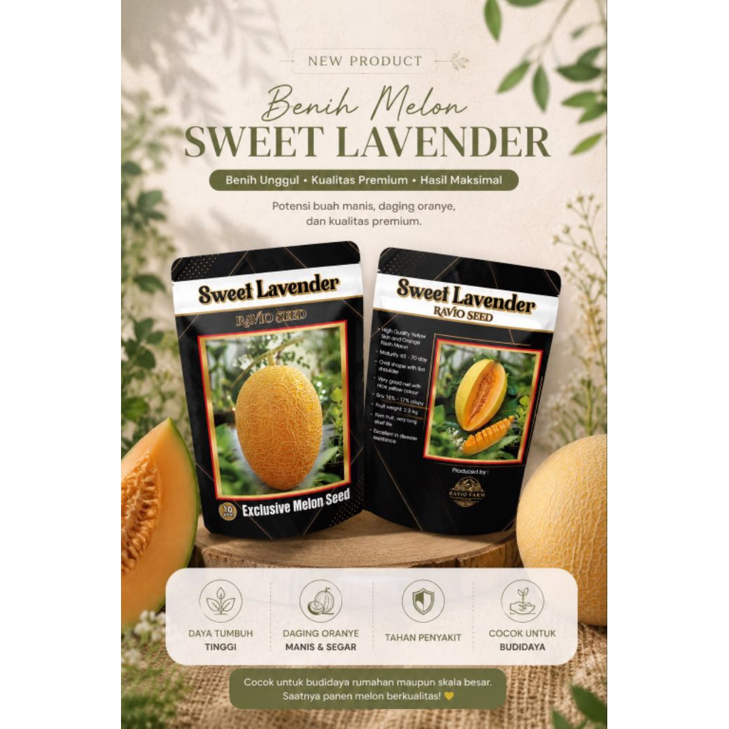 Benih Melon Sweet Lavender