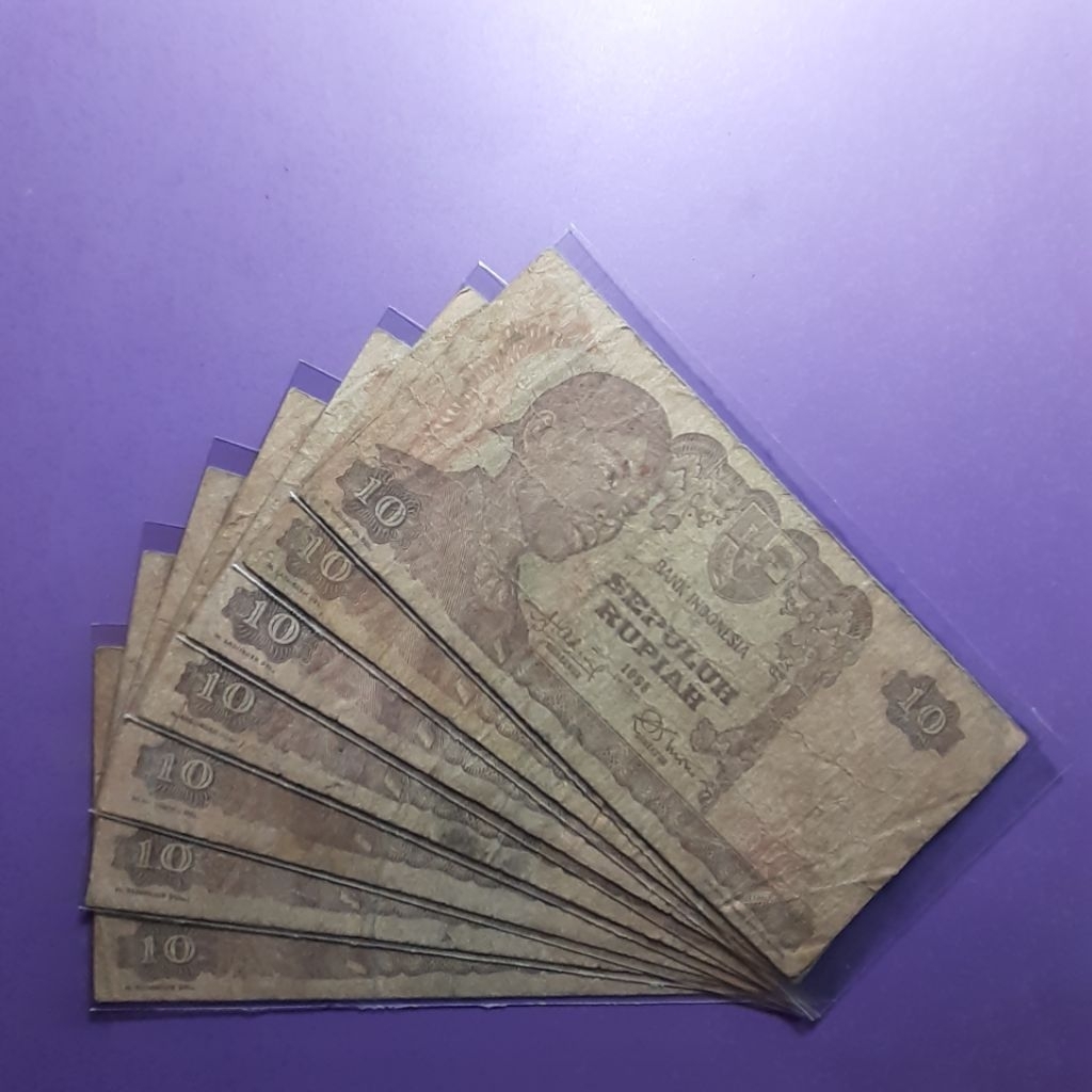 Uang kuno 10 rupiah sudirman 1968
