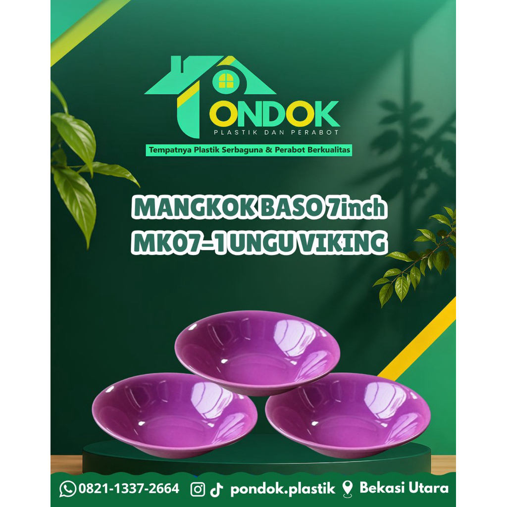 Mangkok Baso 7 Inch MK07-1 Ungu Viking
