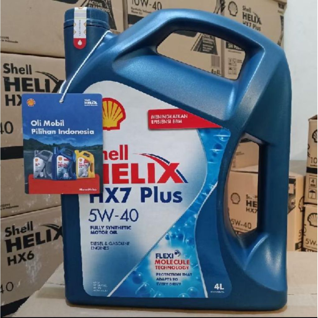 OLI MOBIL SHELL HX7 4L SAE 5w-40 UNTUK BENSIN DAN SOLAR, MOBIL KIJANG, INOVA, TERIOS, AVANZA, XENIA 