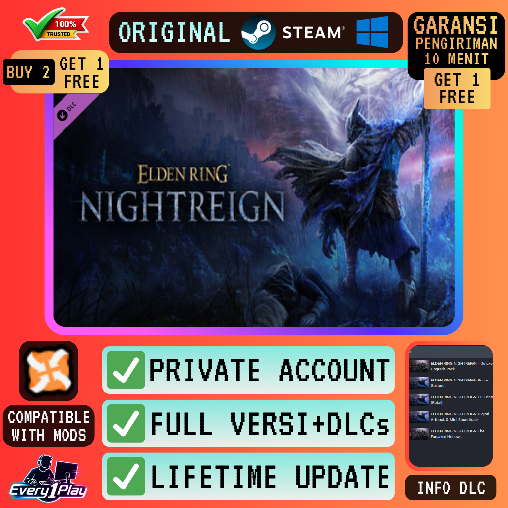 ELDEN RING NIGHTREIGN Game Steam - Games PC Laptop Windows