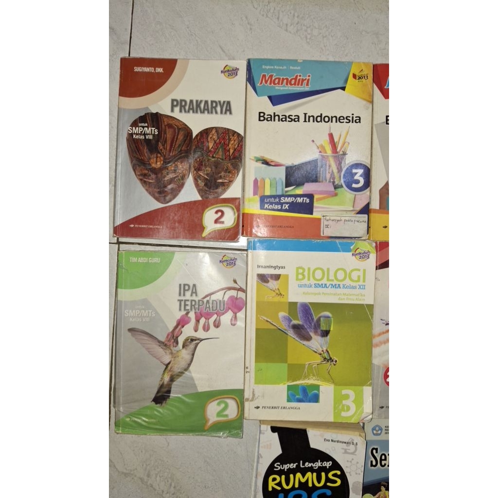 Buku Erlangga SMP & SMA Preloved