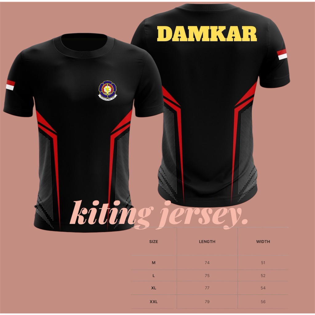 Kaos Jersey DAMKAR / Kaos Jersey DAMKAR dryfit terbaru