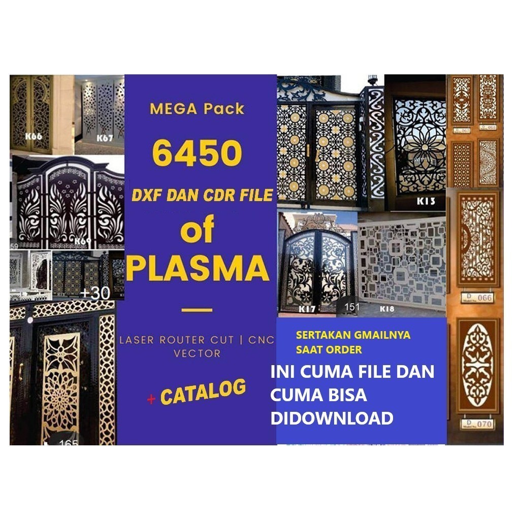 6450 cdr, jpg dan dxf File CNC plasma router laser cutting