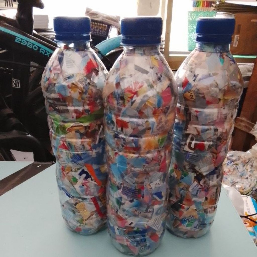 Ecobrick Botol Aqua 600 ml Berat 200 Gram ++