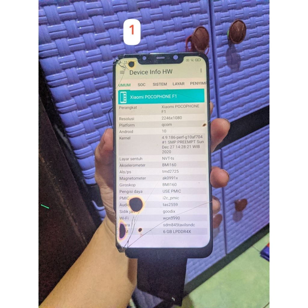 lcd ORI copotan pocophone f1