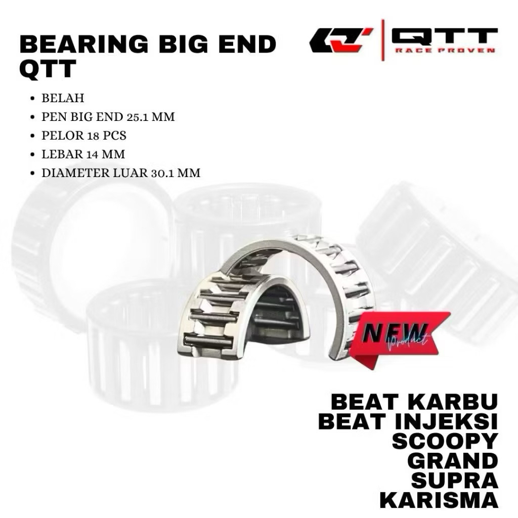LAHER BEARING PEN PIN STROKE STRUK UP BELAH QTT BEAT KARBU BEAT FI SCOOPY GRAND SUPRA KHARISMA ORIGI