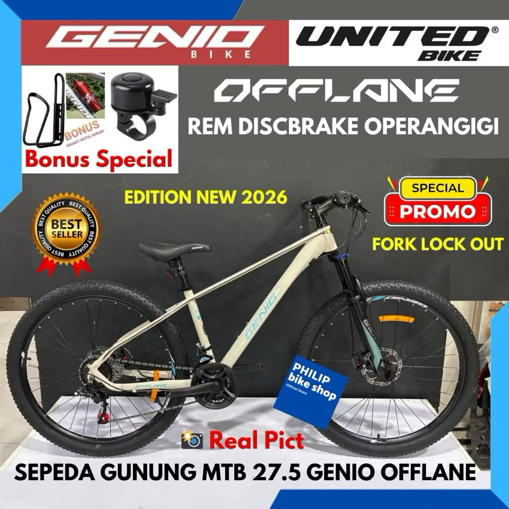 Sepeda Gunung MTB 27.5 Genio Offlane M701 Terbaru
