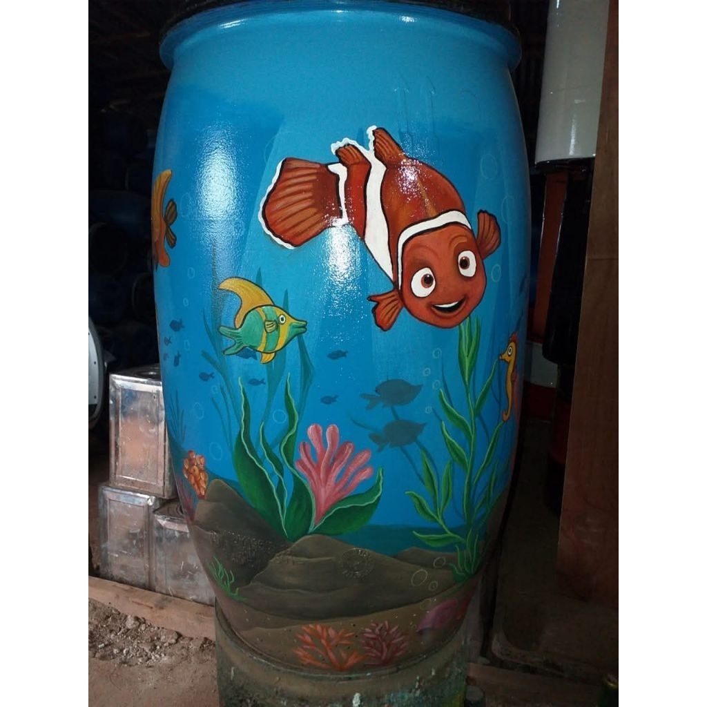 TONG SAMPAH PLASTIK / TONG SAMPAH CANTIK / TONG SAMPAH COSTUM / TONG SAMPAH LUKIS