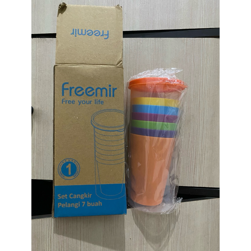 Freemir Set Gelas Rainbow 7pcs