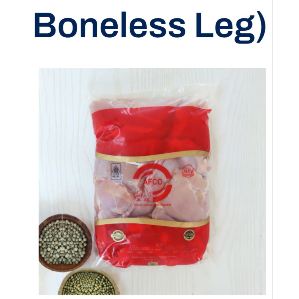 Fillet Paha Ayam Boneless AFCO 1kg - Tanpa Bahan Pengawet, Sertifikasi Halal, Kualitas Terbaik