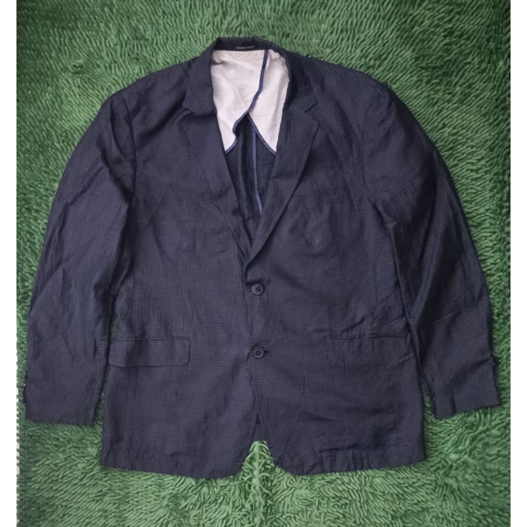 blazer jas pria model casual motif garis