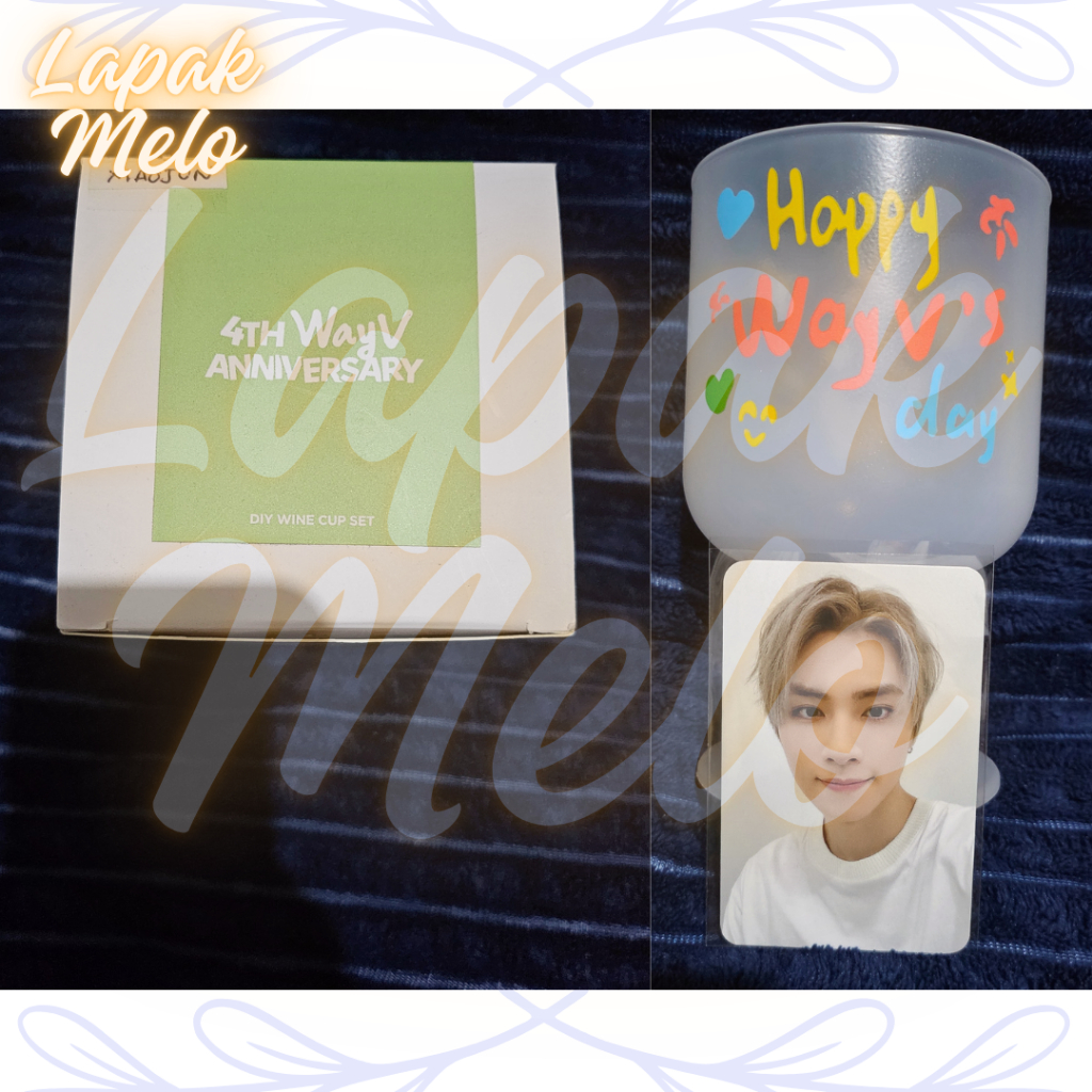 READY STOCK - NEW - 4th WayV Anniversary DIY Wine Cup Set - Xiaojun Ver.