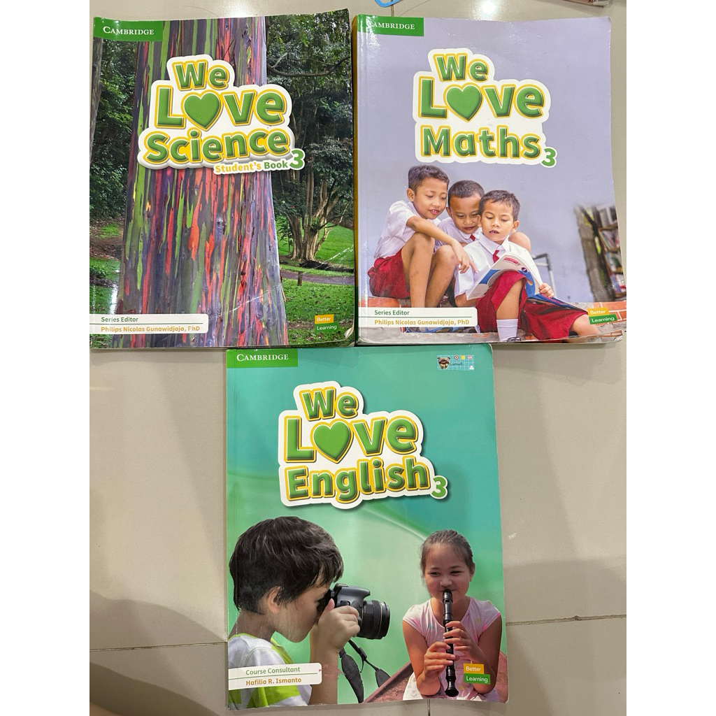 Paket Buku We Love Science 3, We Love Maths 3 and We Love English