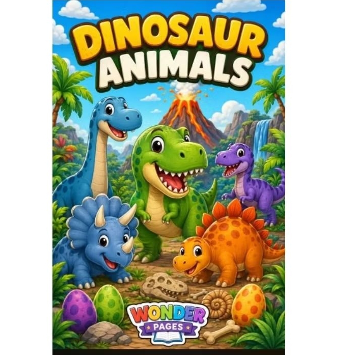 Dinosaur Animals Coloring Book
