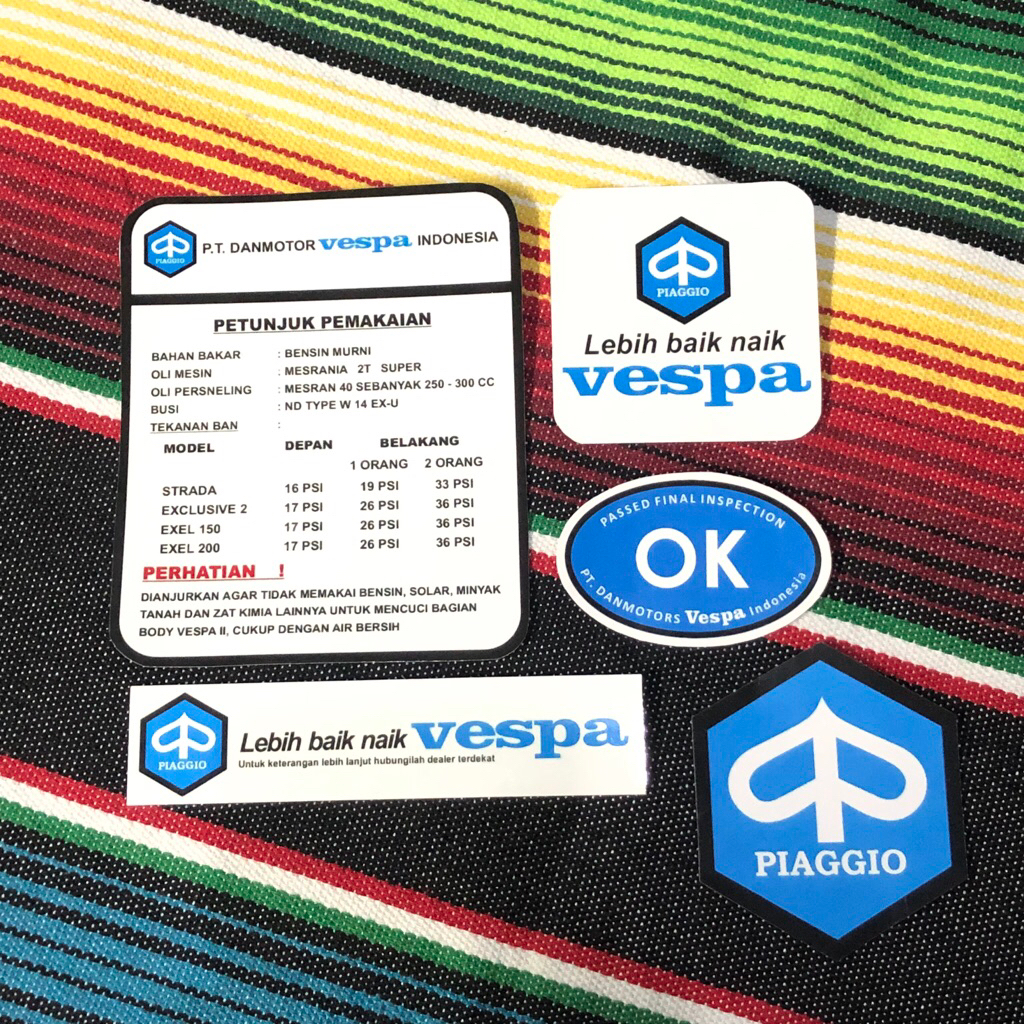 Stickerpack PT.Danmotor Vespa Indonesia