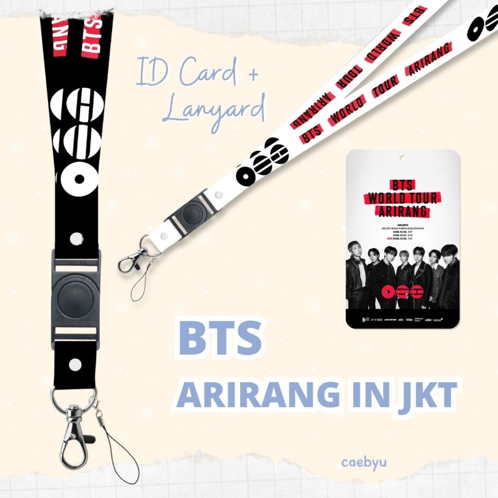 READY STOCK ID Card + Lanyard BTS ARIRANG in Jakarta Kpop world tour Konser JKT Indonesia INA army K