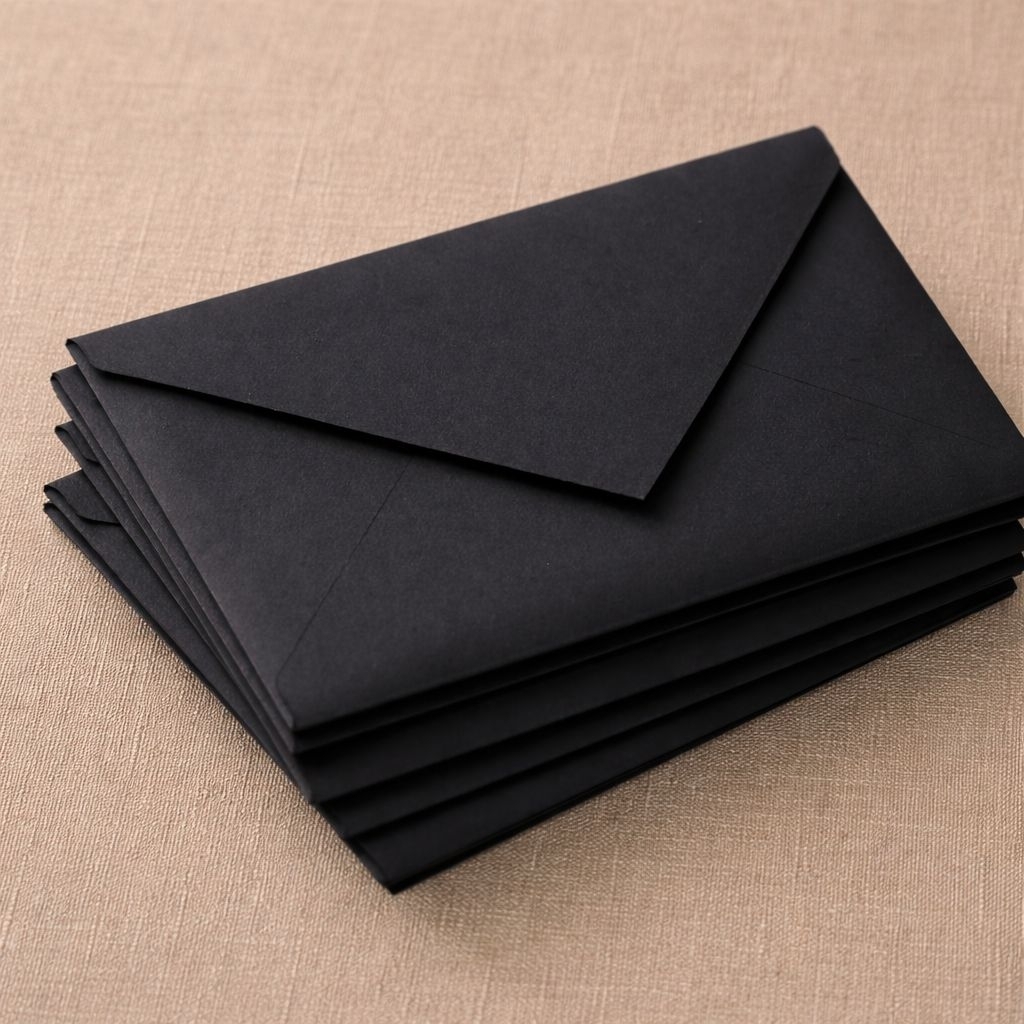 AMPLOP HITAM / AMPLOP BLACK PAPER / AMPLOP HITAM POLOS A8,A7,A6,A5