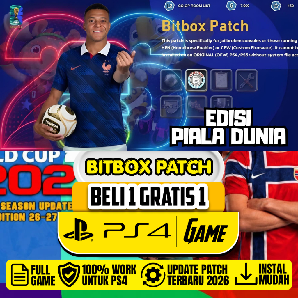 BITBOX PATCH PES 2026 PS4 HEN WINTER UPDATE TERBARU