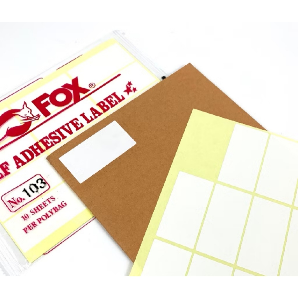 (1 pak kecil ) LABEL 103 UNDANGAN / LABEL 99 / LABEL 121 label FOX murah