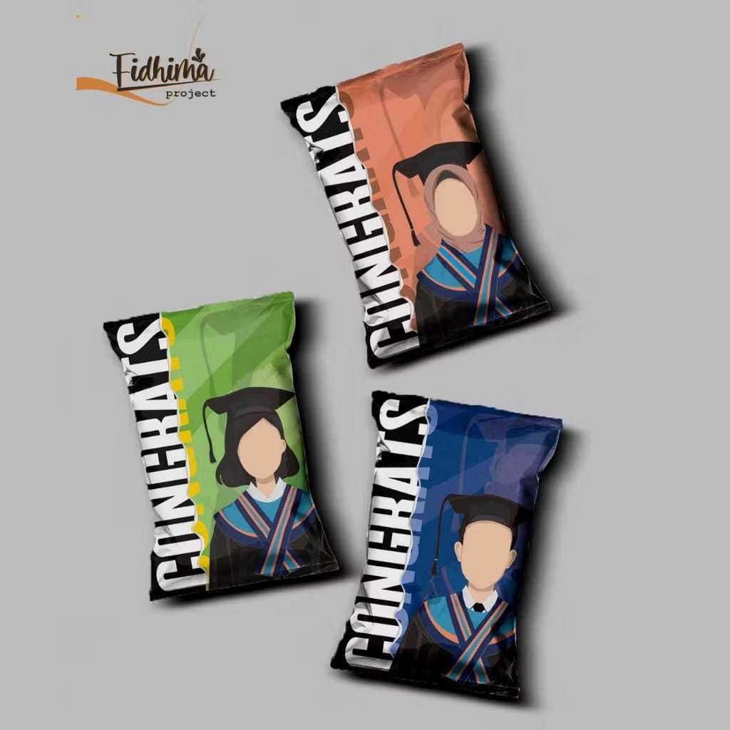 Kado Wisuda Bungkus Snack Jumbo Bungkus Snack Besar Pouch Jumbo Pouch Snack Jumbo Custom Wisuda