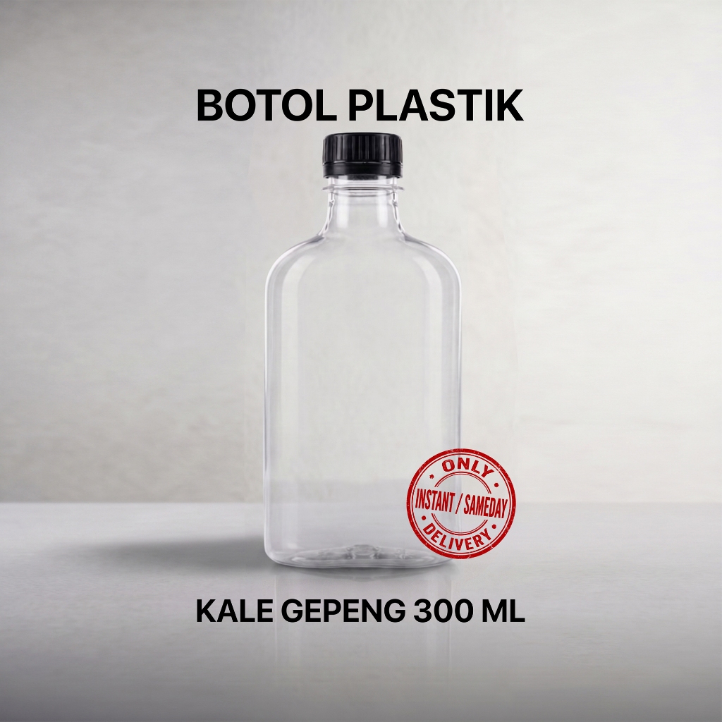 BOTOL PLASTIK GEPENG 300 ML