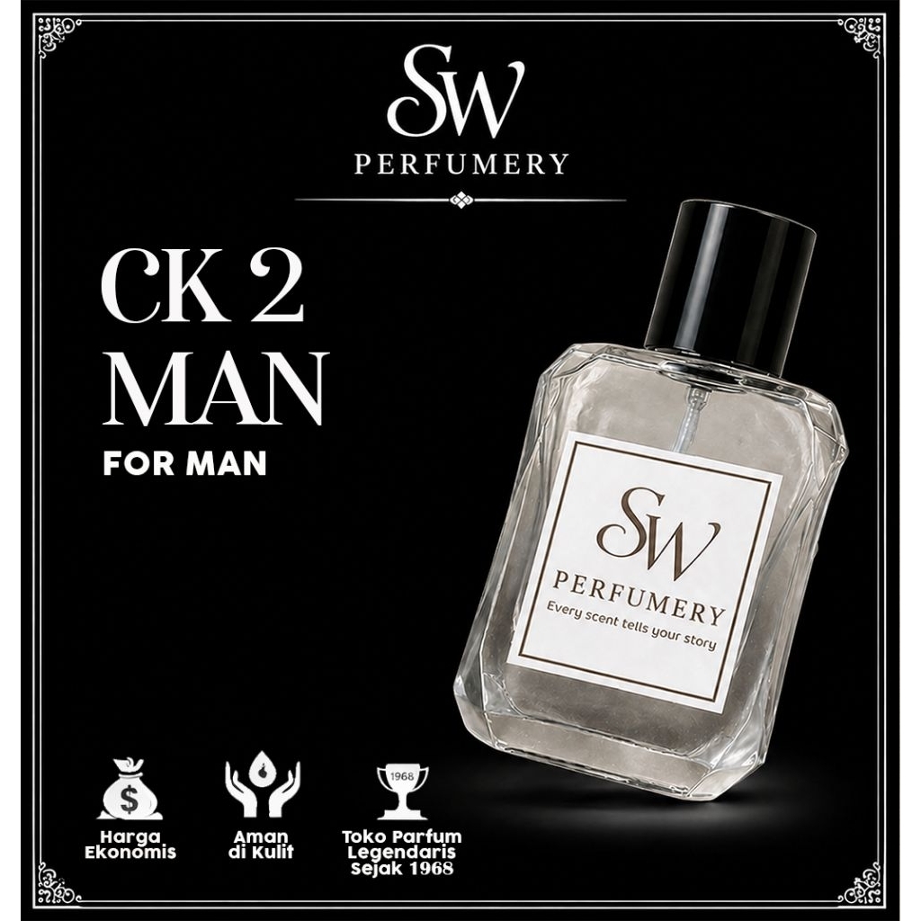Parfum Pria CK 2 M Parfume Cowok -SW Perfumery Jogja Tahan Lama 24 Jam